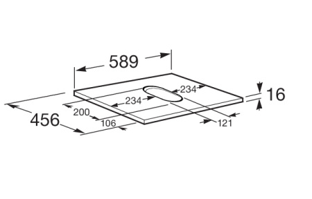 Столешница под раковину Roca The Gap 60 городской дуб A857418402