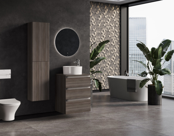 Тумба под раковину Roca Gap 60 городской дуб, 3 ящика, A857404402