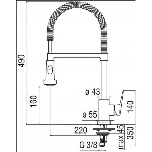 Смеситель для кухни NOBILI Blues BS101300/3CR
