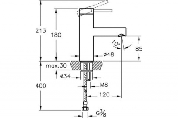 Смеситель VITRA Pure A41260EXP