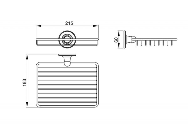 Полка прямоугольная Timo Nelson 160022/02