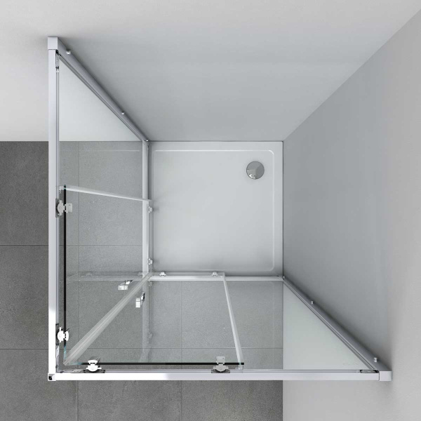 Душевой уголок Vincea  Alpha VSS-3AL100CL (100х100) хром, стекло прозрачное