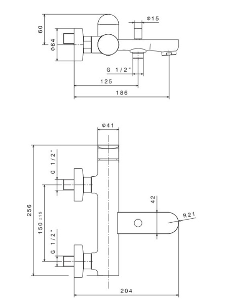 Смеситель для ванны Kerama Marazzi Ole 69440KM.M0.071 Смеситель для ванны Kerama Marazzi Ole 69440KM.M0.071
