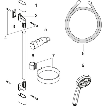 Душевой гарнитур с мыльницей Hansgrohe Croma 100 Vario EcoSmart 27776000 хром