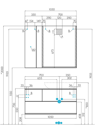 Тумба с раковиной Aquaton Терра 105 1A2469K3TEKA0