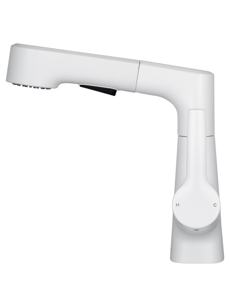 Смеситель для раковины с выдвижным изливом WONZON & WOGHAND, белый матовый WW-121B108-MW Смеситель для раковины с выдвижным изливом WONZON & WOGHAND, белый матовый WW-121B108-MW