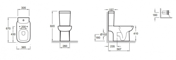 Чаша Унитаза напольный Jacob Delafon Replay 4973K-00 без сиденья