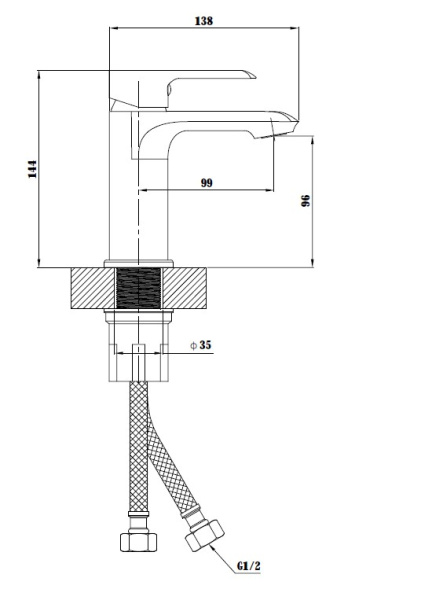 Смеситель для раковин ESKO SORRENTO SR 26