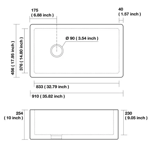 Кухонная мойка (91х45,6) Kerasan Hannah Essex  541201 Белая