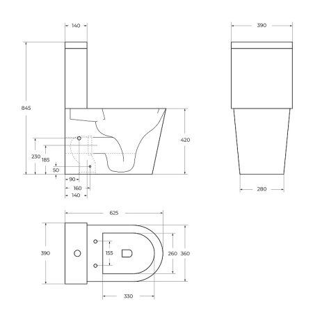 Чаша унитаза напольного BelBagno Flay-Tor BB2149CP-TOR/SC (без бачка)