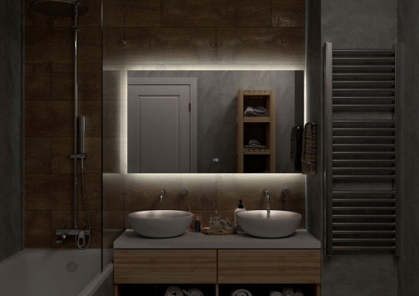 Зеркало с подсветкой (120x70) Continent Trezhe ЗЛП2285