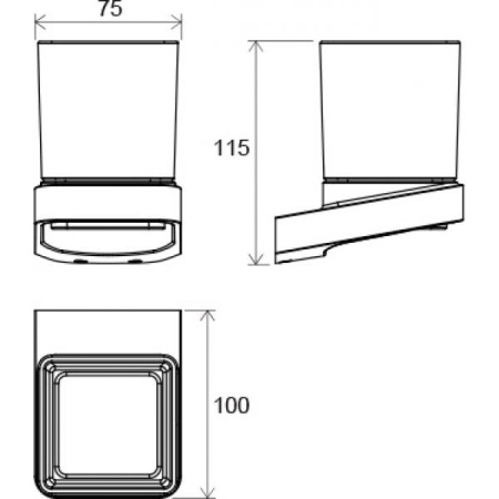 Стакан для зубных зубных щеток Ravak 10° X07P321