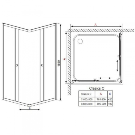 Душевой уголок Radaway Classic C 30060-04-01