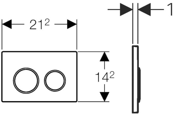 Клавиша смыва Geberit Omega206 115.085.KN.1 Клавиша смыва Geberit Omega206 115.085.KN.1