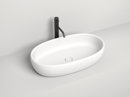 Раковина накладная (70х40) Salini Luce 110721M белый глянцевый