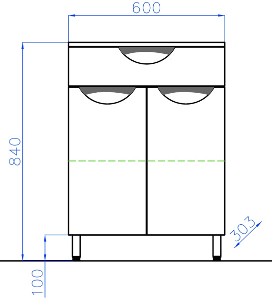 Комод напольный Style Line Жасмин 60 ЛС-00000335 Белый