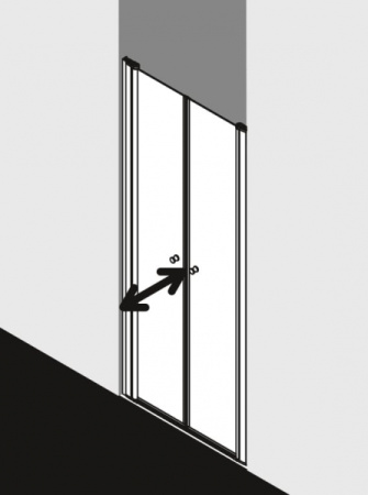 Душевая дверь Kermi Atea AT PTD 10018VAK