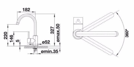 Комплект Blanco CLASSIC 45 S + MIDA 521313M2