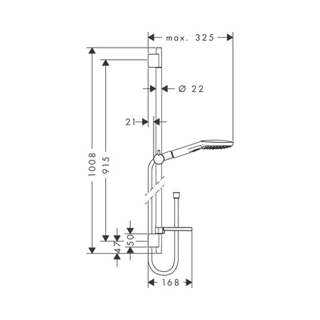 Душевой гарнитур с мыльницей Hansgrohe Raindance Select 120 3jet EcoSmart 26623000 хром