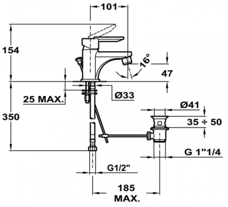 Смеситель для умывальника MOFEM SAMBA 150-0035-10