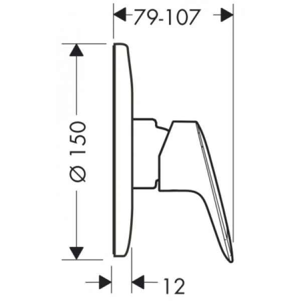 Смеситель для душа (внешняя часть к 13620180) Hansgrohe Logis 71606000