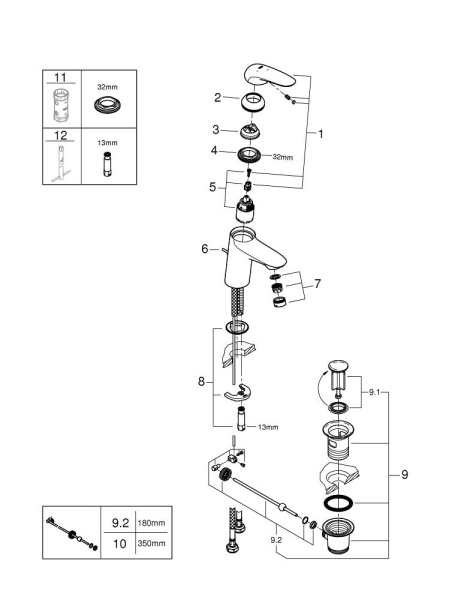 Смеситель для раковины GROHE Eurostyle New 23714 003 (23714003) хром 