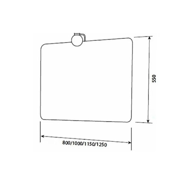 Зеркало AM.PM Awe 80 M15MOX0801SG с подсветкой прямоугольное