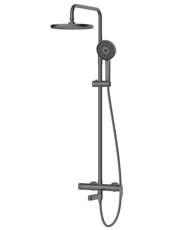 Душевая система с однорычажным смесителем AGGER Sweet A2793355 оружейная сталь матовая