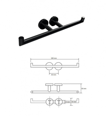 Держатель для туалетной бумаги  Bemeta Dark 104201070