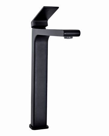 Смеситель для накладной раковины однорычажный высокий Orange Gauss M30-121b черный