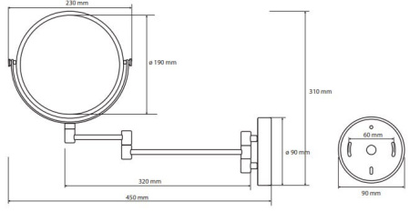 Косметическое зеркало двусторонная Bemeta 112201510