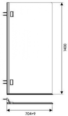 Ширма на ванну односекционная,(левая) Kolo Niven FPNF70222008L