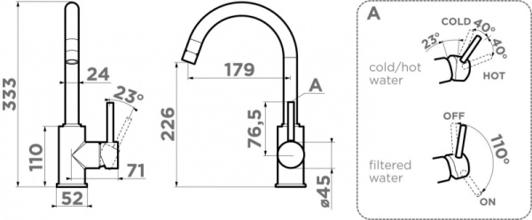 Смеситель для кухни Omoikiri Shinagawa 2 Plus-GB 4994340
