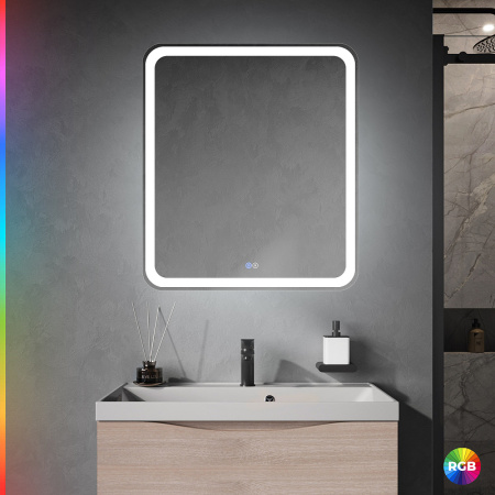 Зеркало c RGB подсветкой (80х80) Cezares CZR-SPC-MC-800-800-RGB-TCH