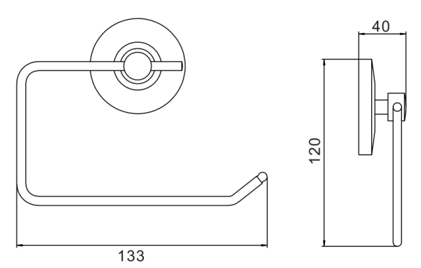 Держатель для туалетной бумаги Savol без крышки S-007152