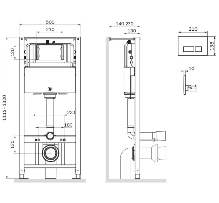 Инсталляция для подвесного унитаза Am.Pm Pro I012704.9031