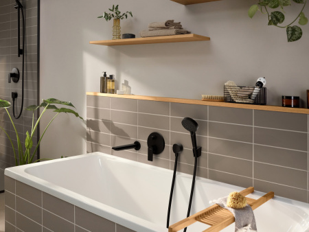 Смеситель для ванны встраиваемый Hansgrohe Rebris E 72468670 черный матовый