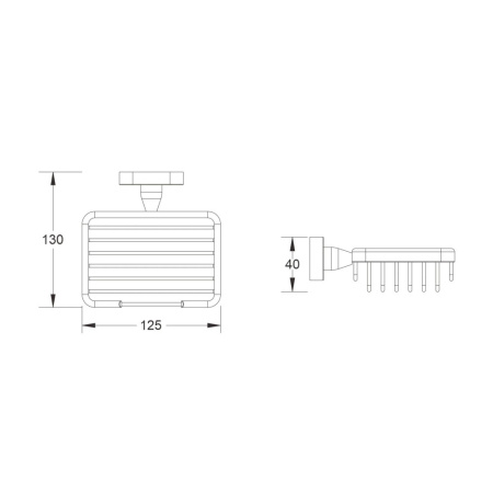 Мыльница Belz  B90502-1, вороненая сталь
