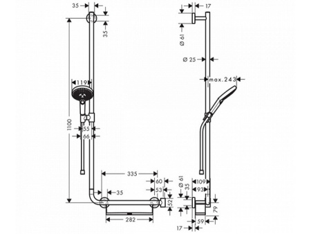 Душевой гарнитур Hansgrohe Raindance Select S 26325000