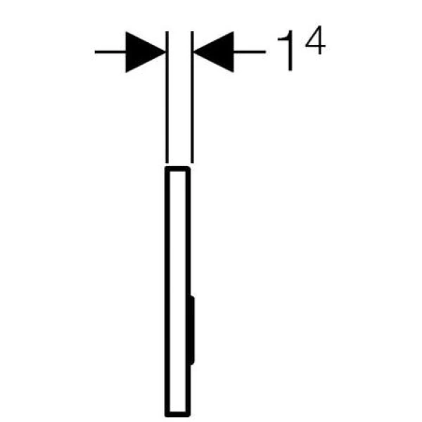 Клавиша смыва Geberit Sigma 115.788.EP.5 матовое стекло/нержавеющая сталь
