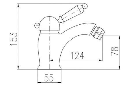 Смеситель для биде Rav Slezak Labe L545.5KCMAT