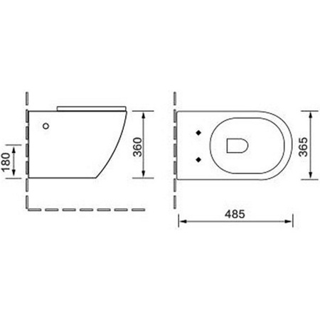 Комплект унитаза с инсталляцией SantiLine SL-5018MB+SL-03