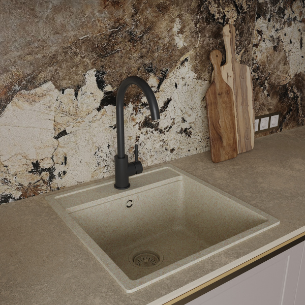 Кухонный смеситель Oliveeka OL-963002-MB, черный матовый