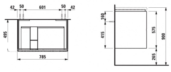 Тумба для раковины Laufen Palomba 4.0722.2.180.223.1
