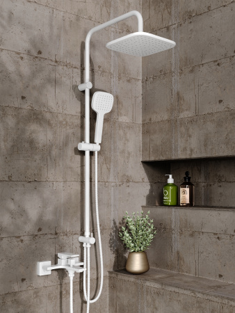 Душевая система Orange Lutz M04-944w смеситель с изливом, белый