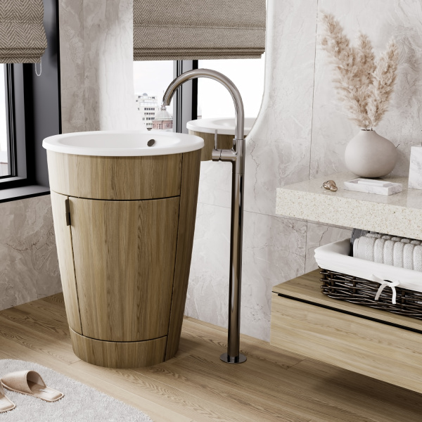 Смеситель напольный для раковины WasserKRAFT Main 4153 Смеситель напольный для раковины WasserKRAFT Main 4153