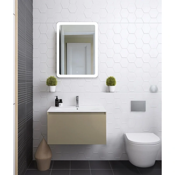 Тумба без раковины Art&Max Latina AM-Latina-800-1C-SO-BGM серо-бежевый матовый