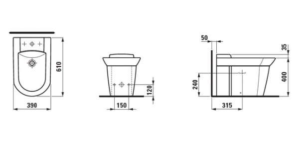 Биде напольное Laufen MyLife 8.3294.1.400.304.1