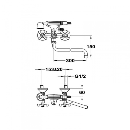 Смеситель для ванны/умывальника Mofem Treff 145-0021-30