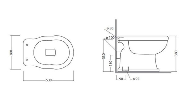 Унитаз Tiffany World TWBR02b